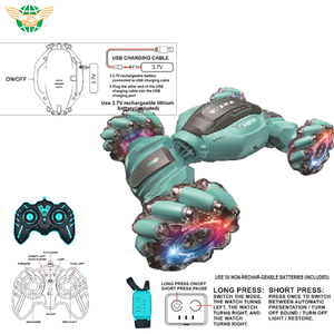 1:16 2.4G rc cars giocattolo mano gesto telecomando rc stunt car con sensore manuale e controller - Product Image 6
