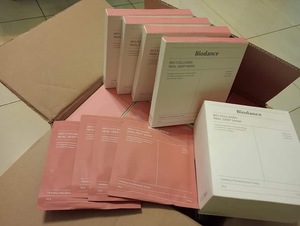 Kore gecede Glow yüz gözenek cilt bakımı seti ürünleri özel etiket toptan tedarikçisi biyodans biyo-kollajen gerçek derin maske