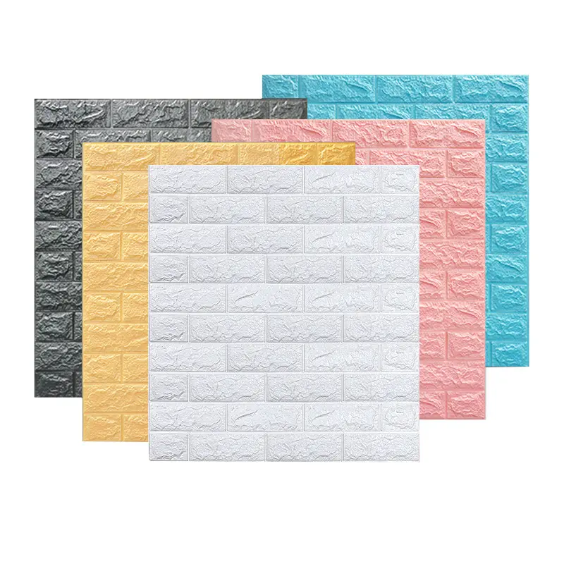 Pegatina de pared de espuma 3d autoadhesiva, papel tapiz impermeable de color sólido, bolsa suave anticolisión, decoración de dormitorio, 35x30CM/70x77CM