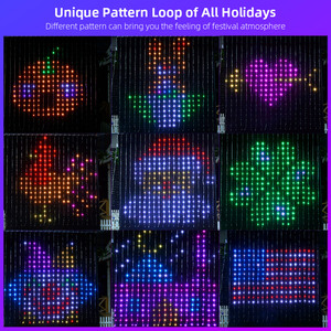 Festival de Navidad Smart App Controlado 400 LED Cortina Luces Pixel Fairy Decorativo Twinkle Stage Lighting IP44 String Style - Product Image 3