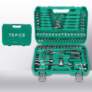 78 Piece <strong>Tool</strong> Set General Household Hand <strong>Tool</strong> <strong>Kit</strong> with Plastic Toolbox Storage Case Auto Repair <strong>Tool</strong> Set - Product Image 2