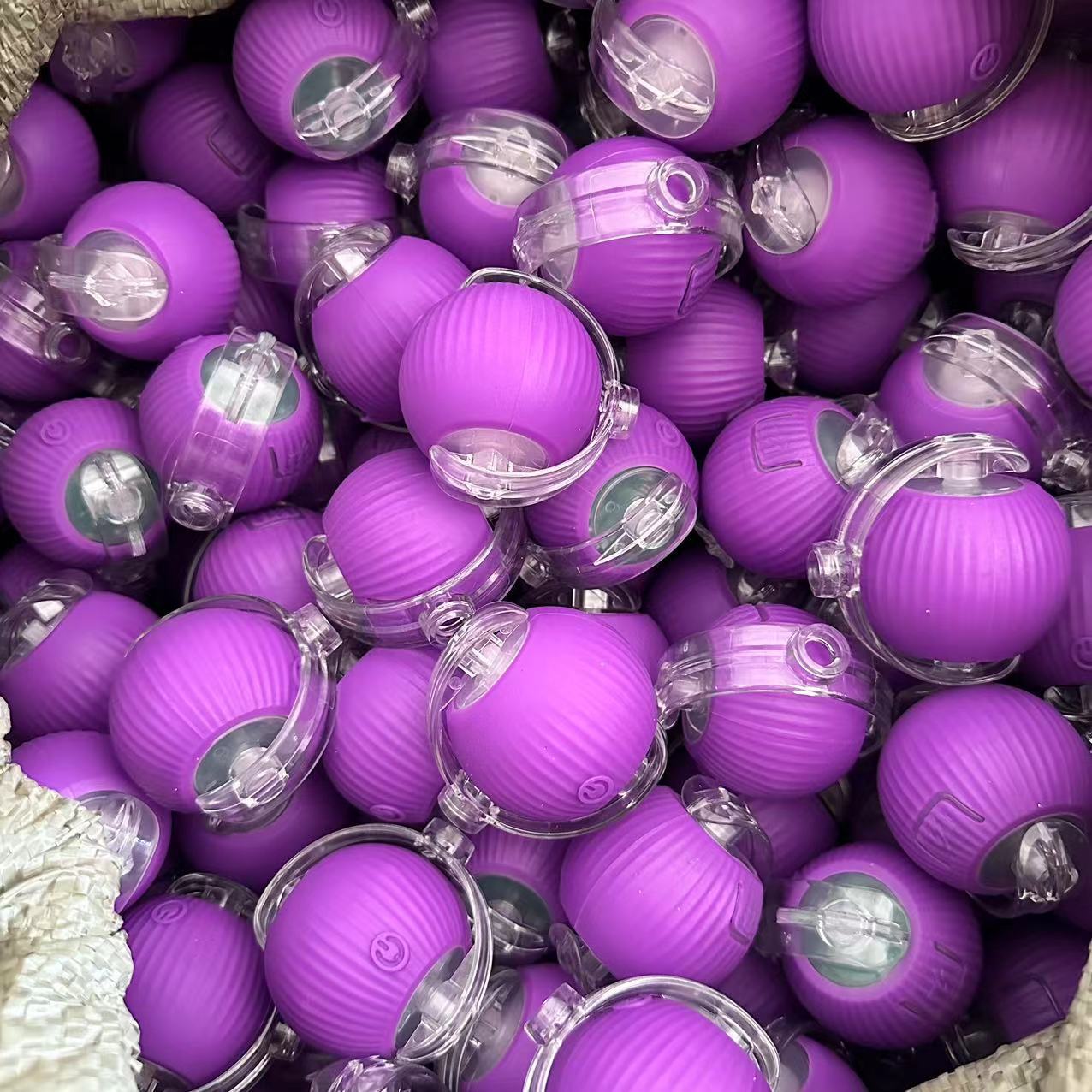 Boule à roulettes avec corde-violet