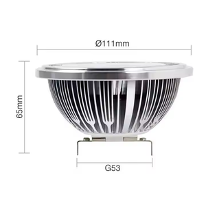 G53 GU10 <span class=keywords><strong>LED</strong></span>電球24または36度ビーム角度G53 Gu10ベース<span class=keywords><strong>Al</strong></span>ハウジング230v 12v 120v <span class=keywords><strong>ar111</strong></span>ランプ