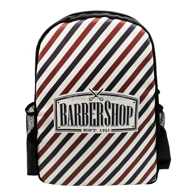 Barber pole Design Mochila negra