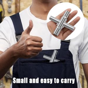Water 4-Way Sillcock <strong>Key</strong> Wrench Handcuff Utility <strong>Key</strong> for Valve Faucet Cabinet Opening <strong>Key</strong> and Spigots - Product Image 6