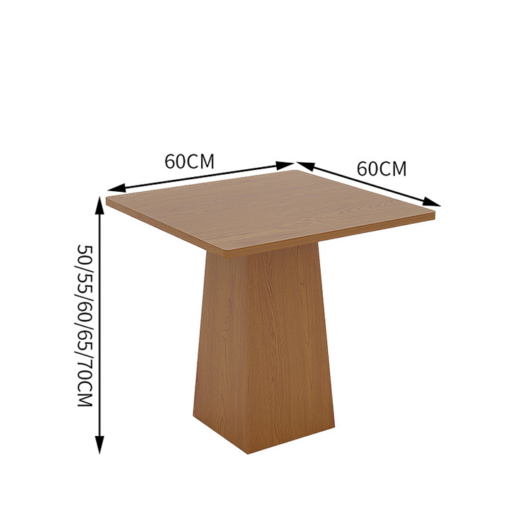 Table de restaurant carrée