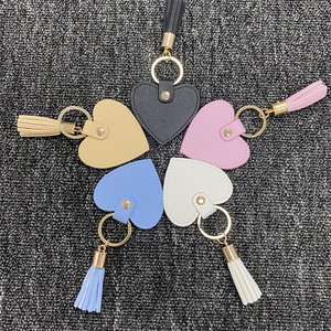 Personalizado personalizado PU couro Tassel Keychain Keyring metal aceitável