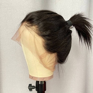 快乐假发全蕾丝假发棕色蕾丝黑色女性工厂供应商生角质层对齐头发全手工假发编织
