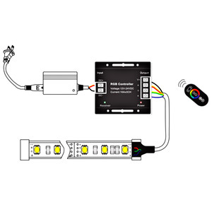 WS2811 LED koşu işık kontrolörü 2.4G RF dokunmatik uzaktan kumanda ile LED piksel SPI denetleyici WS2812B ile uyumlu - Product Image 3