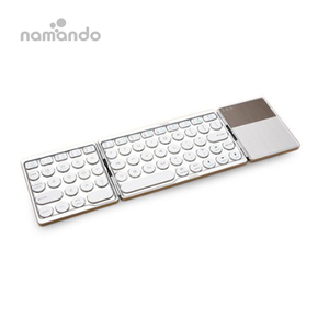 Multi Device Wireless <strong>Keyboard</strong> and Mouse Dual-Mode BT + <strong>2</strong>.4G <strong>Keyboard</strong> Combo Touchpad Foldable Slim Keypad for PC Tablet Laptop - Product Image 3