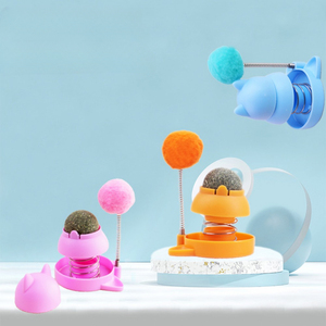Juguetes para mascotas, Bola de pared de hierba gatera, juguetes deportivos interactivos con bola de resorte doble giratoria para masticar bolas, juguete para gato - Product Image 1