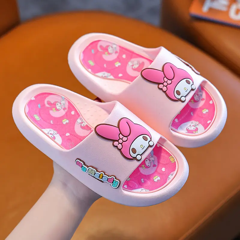Sanrio estate bambini colorati pantofole unicorno casa antiscivolo bagno bagno cartone animato carino sandali per bambini pantofole