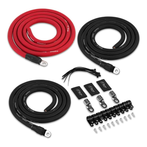 Custom High <strong>Power</strong> 1/0 Gauge Wire Big 3 <strong>Amp</strong> Wiring Upgrade <strong>Kits</strong> with Durable Copper Conductor and PVC Insulation - Product Image 1