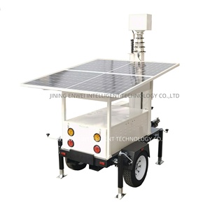 Remolque de cámara de seguridad portátil con generador de energía solar 24/7 Sistema de monitoreo de vigilancia - Product Image 1