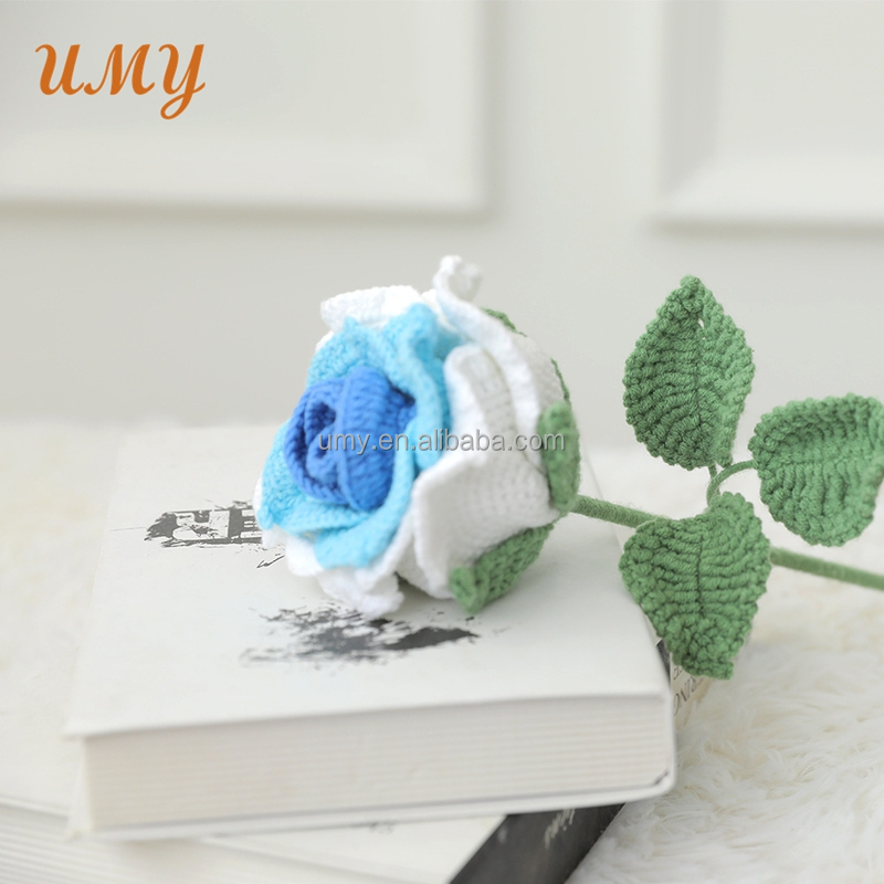 Blue and white