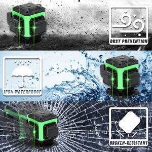 12ラインレーザーレベルセルフレベリング-建設用作業範囲100FT - Product Image 5