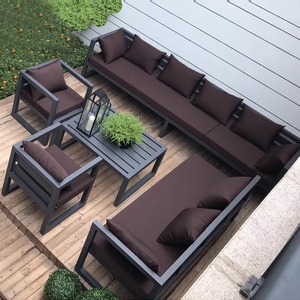 Hiện Đại Ngoài Trời Nhôm <span class=keywords><strong>Patio</strong></span> Sofa <span class=keywords><strong>Set</strong></span> Thời Tiết Chịu Mài Mòn Vườn Phòng Chờ Đồ Nội Thất Nhanh Chóng Khô Đệm Cho Phòng Khách Sạn Sử Dụng - Product Image 4