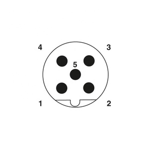 汽车连接器m12 b代码5极公对母直带屏蔽 - Product Image 4