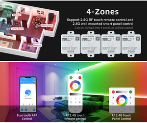 SP638E ควบคุม LED SPI RGB addressable DC 5-24V 600พิกเซลแสงสมาร์ทฟันสีฟ้าเพลงหรี่2.4G RB3แผง RC3ระยะไกล - Product Image 6