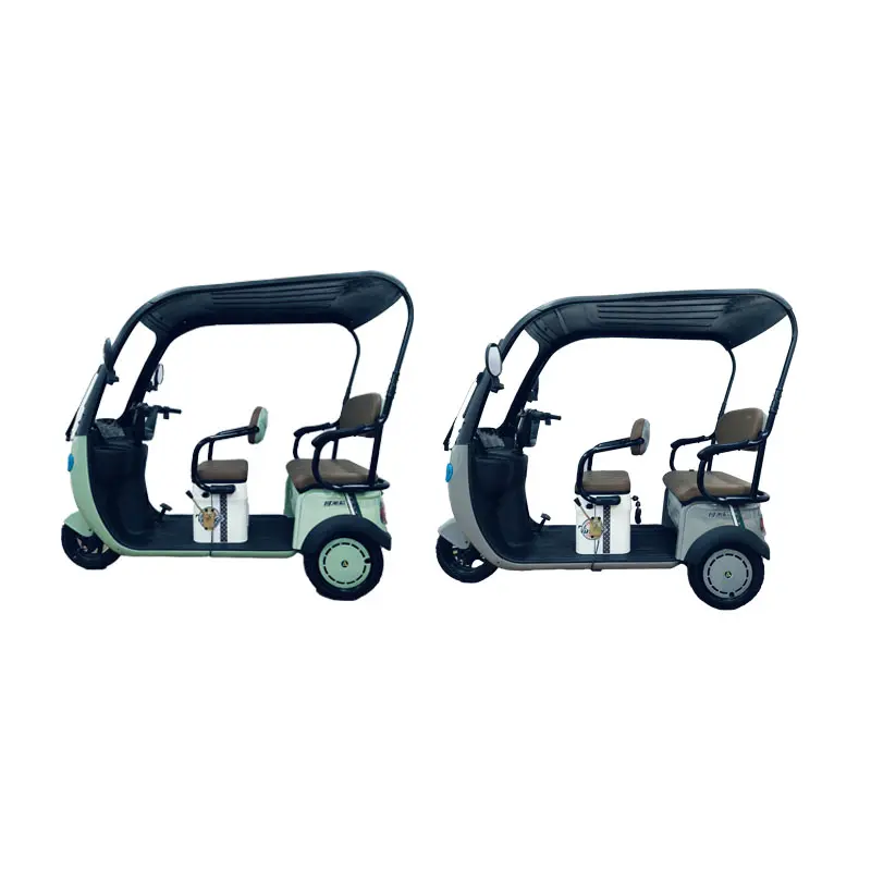Novo triciclo elétrico fechado para passageiros, motor triciclo elétrico de 3 rodas para adultos, com bateria de chumbo-ácido, moderno, porta-copos
