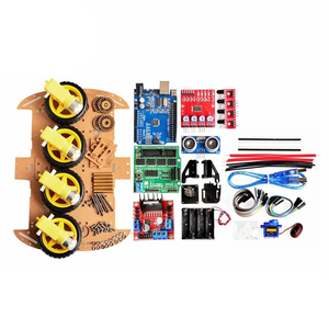 Motore di tracciamento di evitamento intelligente Robot auto telaio Kit velocità Encoder batteria 2WD 4WD modulo ad ultrasuoni per arduino kit - Product Image 1