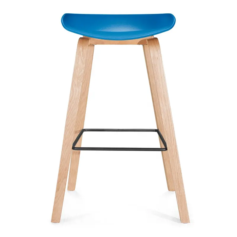 आधुनिक इतालवी डिजाइन होम फर्नीचर आधुनिक रसोई खाने की कुर्सी लकड़ी पैर के साथ लक्जरी पीपी बार मल बार कुर्सियों