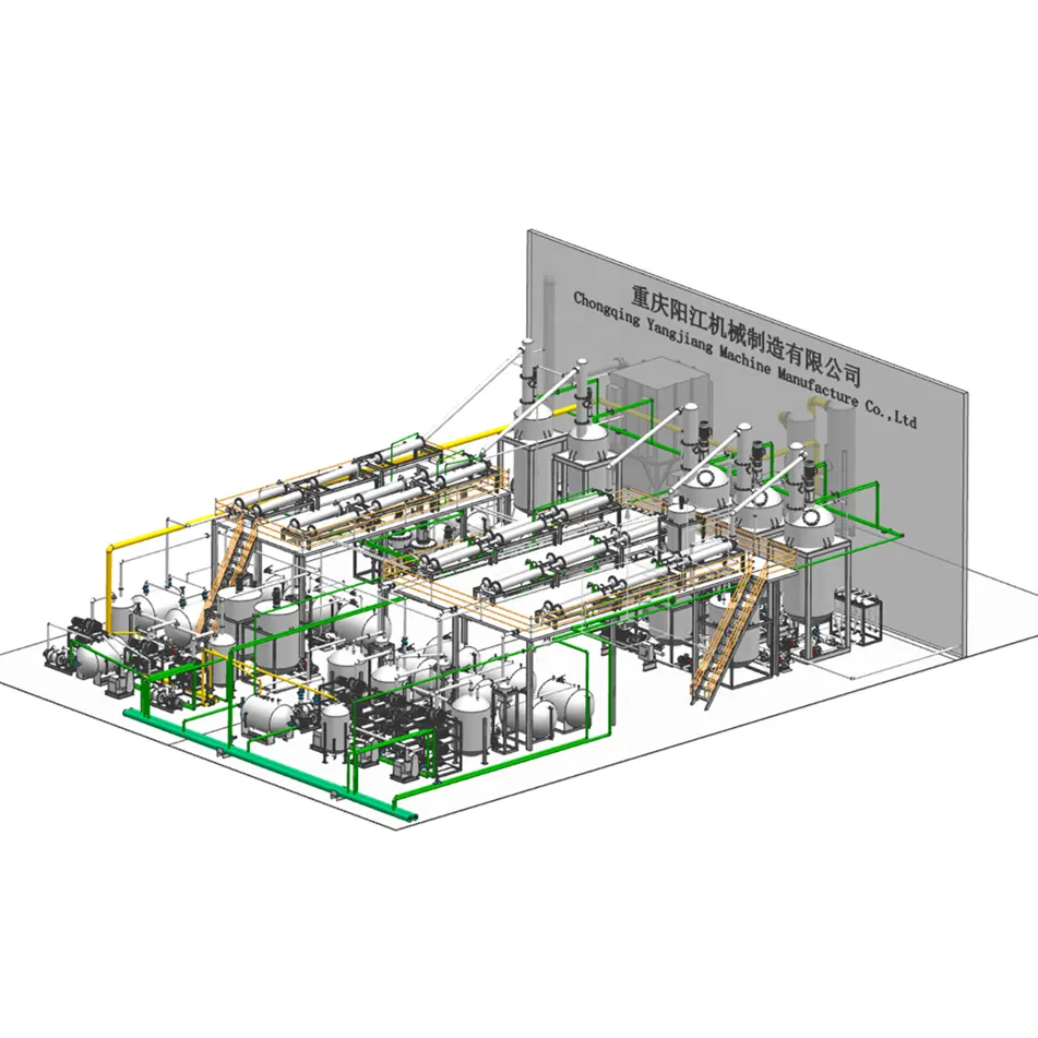 Recycling Used Engine Oil to Lube Oil Distillation Recycling Machine