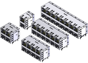 Cina interfaccia di rete monostrato 2*3 Rj45 connettore di controllo dati per l'infrastruttura di comunicazione - Product Image 5