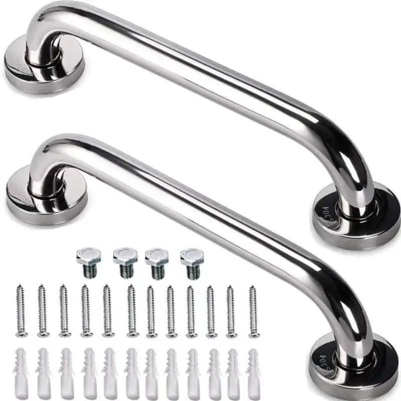 hot sale bathroom elderly disable safety support rail stainless steel 2 shower handle 12 inch grab bars for bathtubs