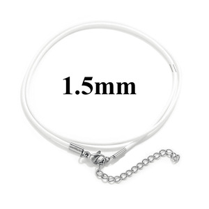 Lobster <strong>Clasp</strong> Leather <strong>String</strong> Cord Adjustable Braided Rope for Necklace Jewelry Making DIY Accessories - Product Image 6