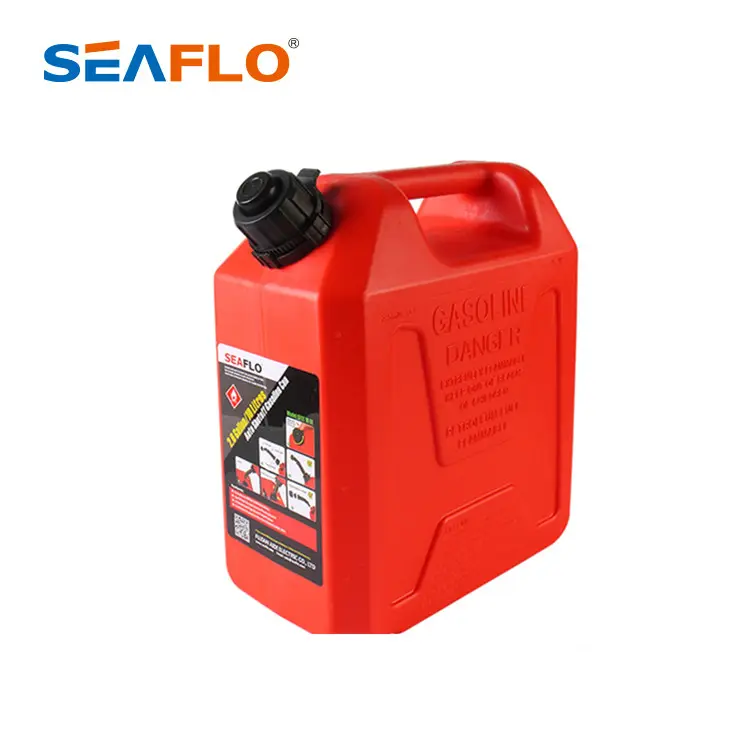 SEAFLO-depósito de combustible de plástico, 10 litros, apagado automático, Color Rojo