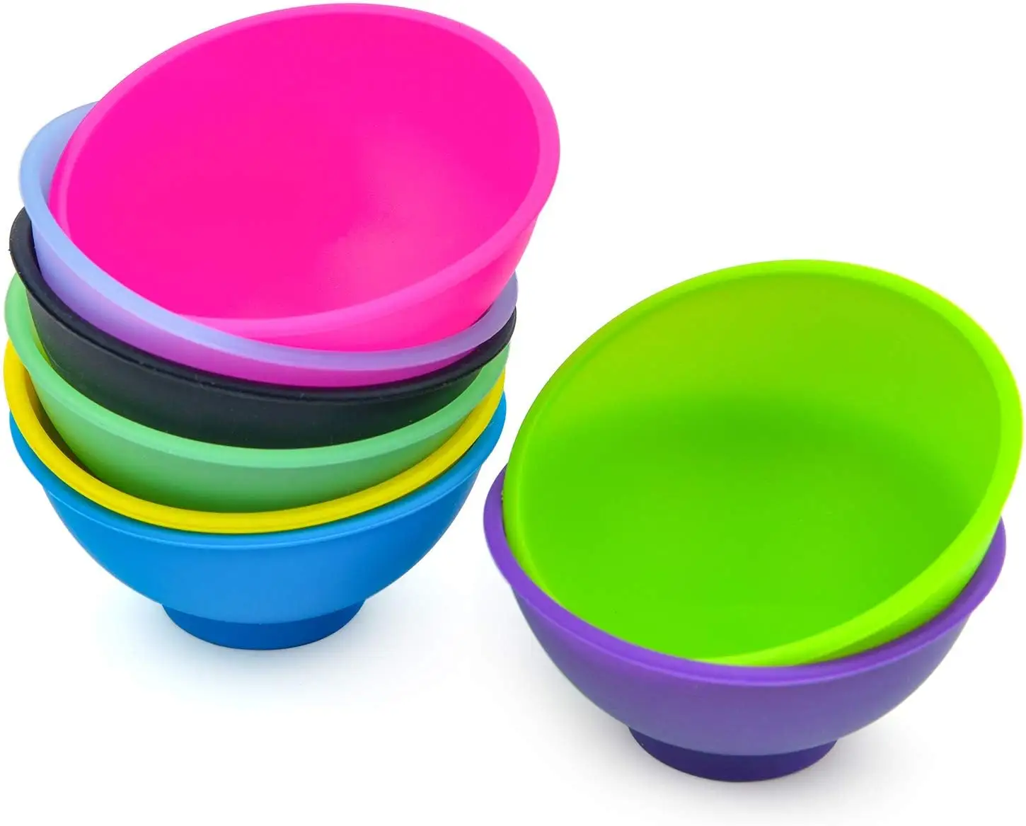 Mini Silicone Tigelas Multicolor Pinch Bowls resistente ao calor Snack Prep e Serve Bowls