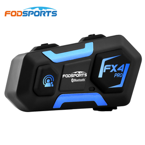 Fodsports FX4 Pro1000m intercomunicador auriculares Bluetooth intercomunicador Moto casco auriculares 4 vías Bluetooth sistema de intercomunicación inalámbrico - Product Image 1