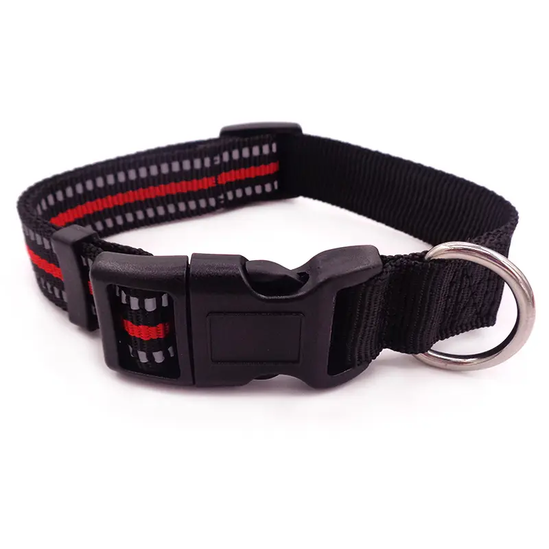 Wholesale Manufacturer Reflective  Nylon Adjustable Pet Dog Collar