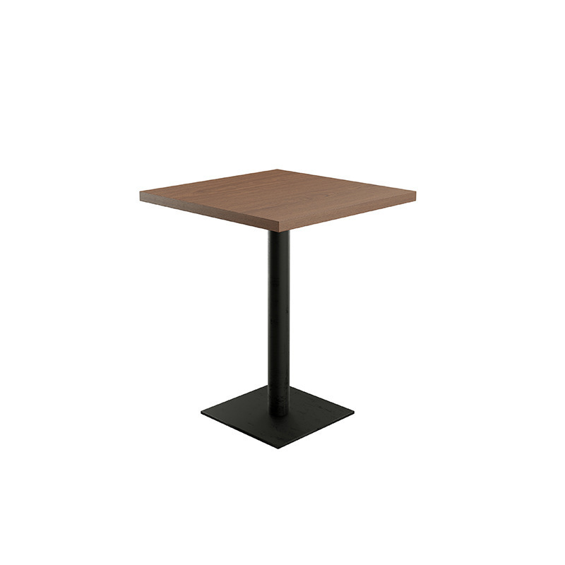 Mesa cuadrada de chapa de madera de 60*60*75 cm.