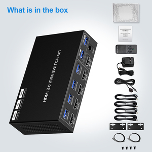 Conmutador HDMI KVM 2 puertos Monitor Dual 4K @ 60Hz Video 4K Conmutador KVM HDMI Dos monitores Dos computadoras HDMI KVM switch 4 puertos