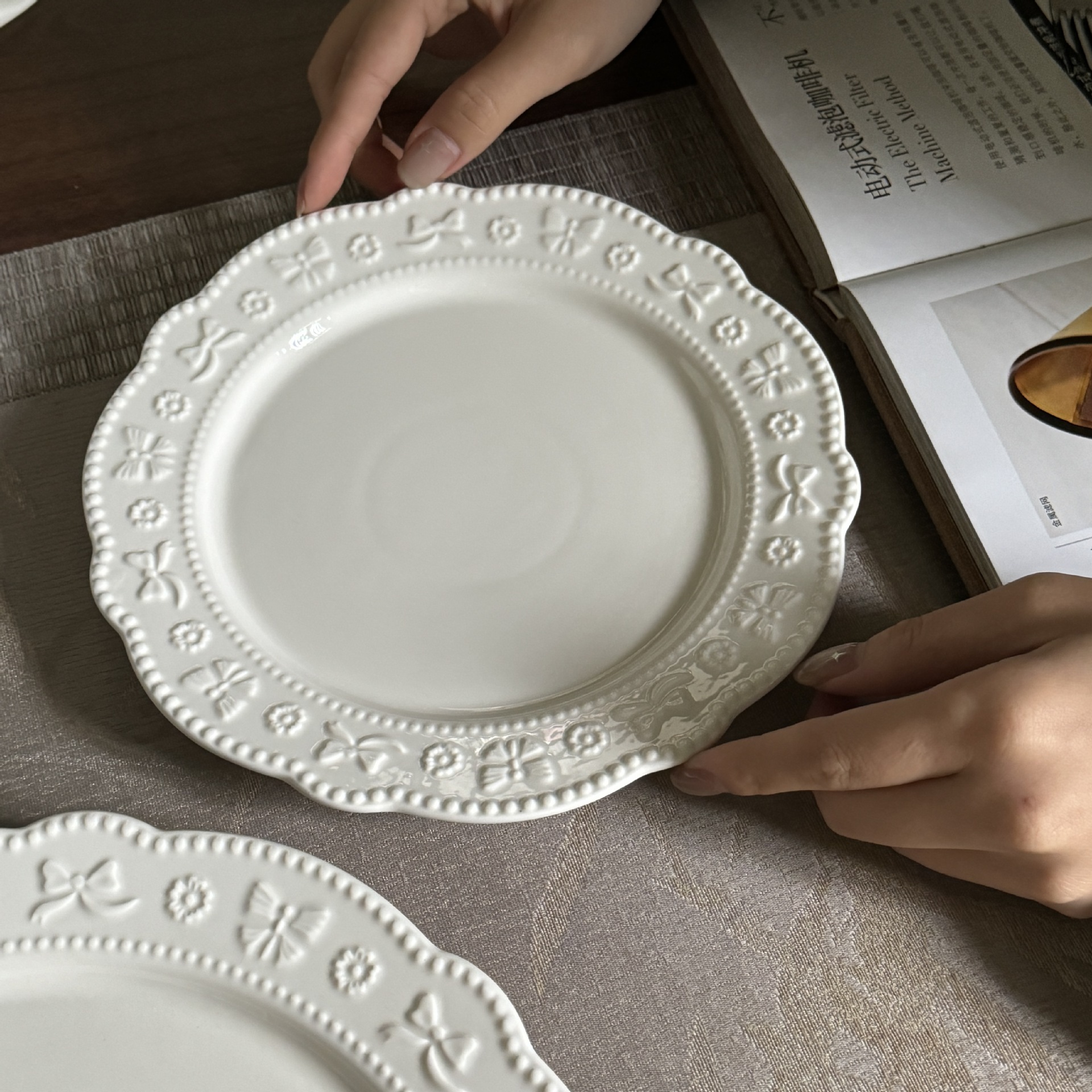 Plato blanco de 8 pulgadas