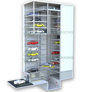 Hoàn toàn tự động thông minh lối đi dọc nâng xe Hệ thống đỗ xe 10 cấp độ quay tự động nâng thẳng đứng giá trên vật liệu thép - Product Image 1