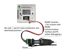 Pantalla LCD TFT de 4,0 pulgadas para termostato de habitación personalizado Pantalla de segmento de control de temperatura y humedad