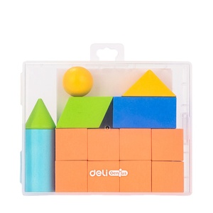 Deli YX442 ahşap geometri katılar öğrenciler için Set matematik eğitim üç boyutlu grafik oyuncak öğrenmek karton başına 144set yüksek kalite - Product Image 1