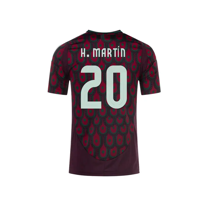 Camiseta de fútbol barata personalizada 24/25 National MEX Home No. 20, camiseta de fútbol, camiseta de fútbol, conjuntos de ropa de fútbol de Entrenamiento Personalizados