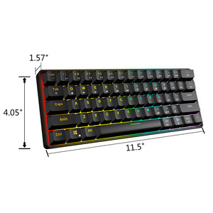 Teclado mecánico Gk61 60% para teléfono móvil, teclado óptico mecánico Rgb con Usb estándar RF, gran oferta, Amazon - Product Image 2