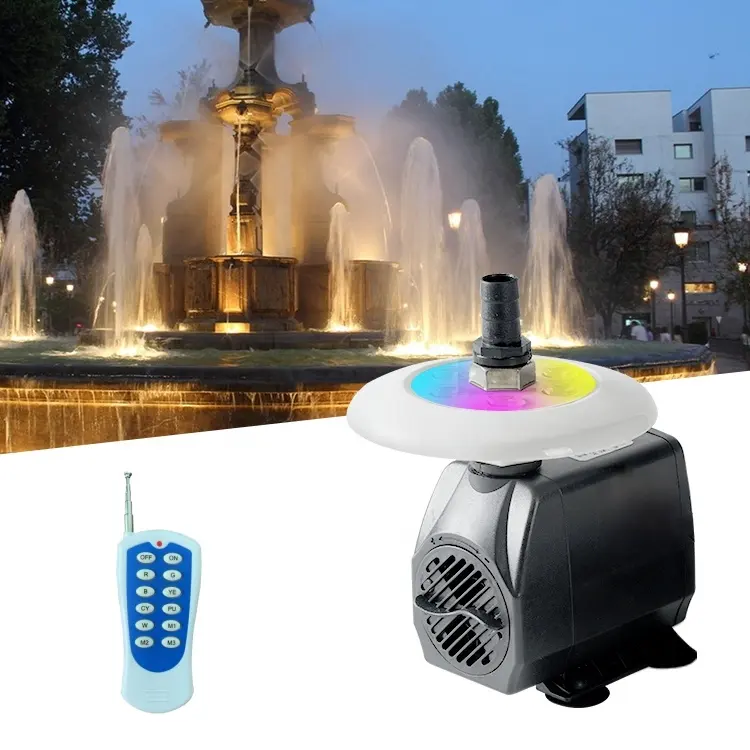 Fábrica Personalizada 15w Paisagem Fonte Cabeça Com Bomba 110v 220v Outdoor Impermeável Ip68 SMD Piscina Pátio Led Fountain Light