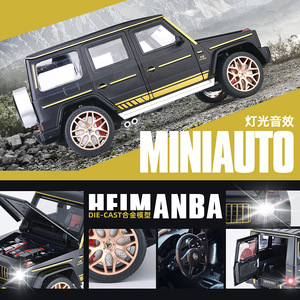 รถของเล่นโลหะสีดำ Mamba 1:18 M ercedes G63A มก. ไฟ LED แบบดึงกลับด้านได้โมเดลรถหล่อขึ้นรูปโลหะ - Product Image 3