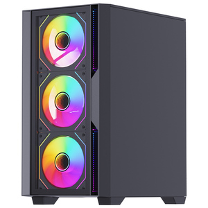 Snowman Chuyên Nghiệp cs084 Pro Matx Giữa Tháp PC Chơi Game Trường Hợp Tempered Glass Bảng Điều Chỉnh Tốt Hơn Quản Lý Cáp Màu Đen Máy Tính Để Bàn - Product Image 4