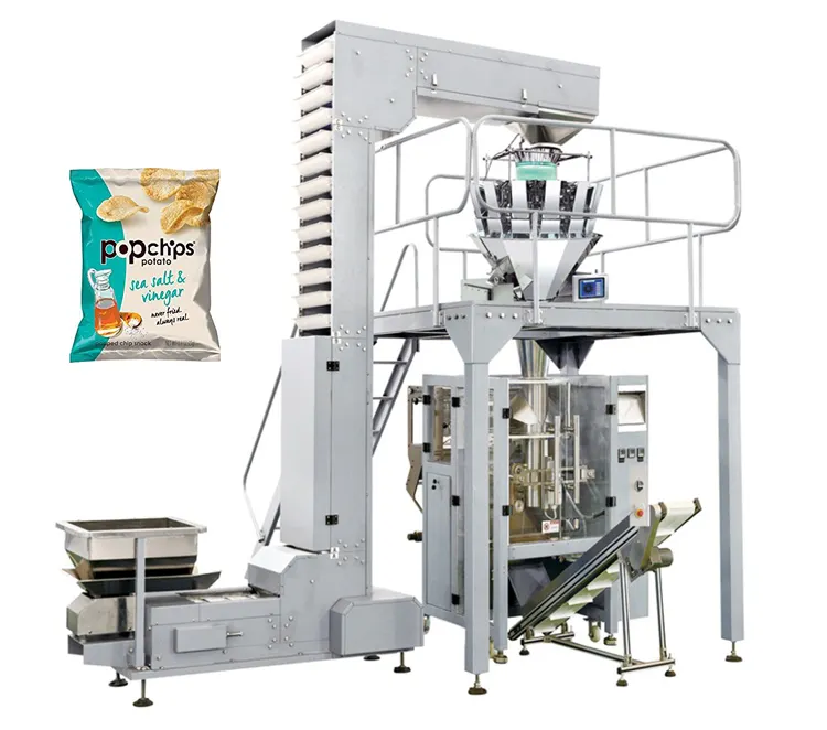 Automatic packing machine for potato chips