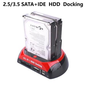 Çok fonksiyonlu 2.5/3.5 inç seri ve paralel port IDE + SATA kart okuyucu çift sabit disk tabanı - Product Image 6