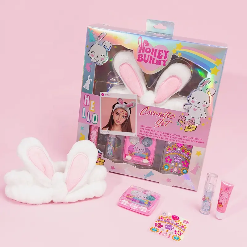 Diskon besar-besaran baru mainan kosmetik DIY wanita Safety Makeup Kit kotak Windows mainan kuku Makeup Set untuk anak-anak