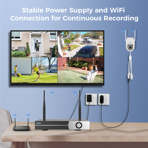 ชุด NVR ระบบรักษาความปลอดภัยกลางแจ้งสำหรับ H.265 3MP ไร้สาย WIFI P2P ccvt ระบบเสียง2ทาง PTZ การ์ด SD - Product Image 6