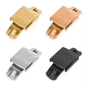 Hot Sale 18mm 20mm Watch Buckles Brushed <strong>Clasp</strong> Refreshing and Snappy Leaf Spring Mechanism <strong>Deployment</strong> <strong>Clasp</strong> logo Can Customize - Product Image 4